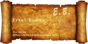 Erkel Bianka névjegykártya